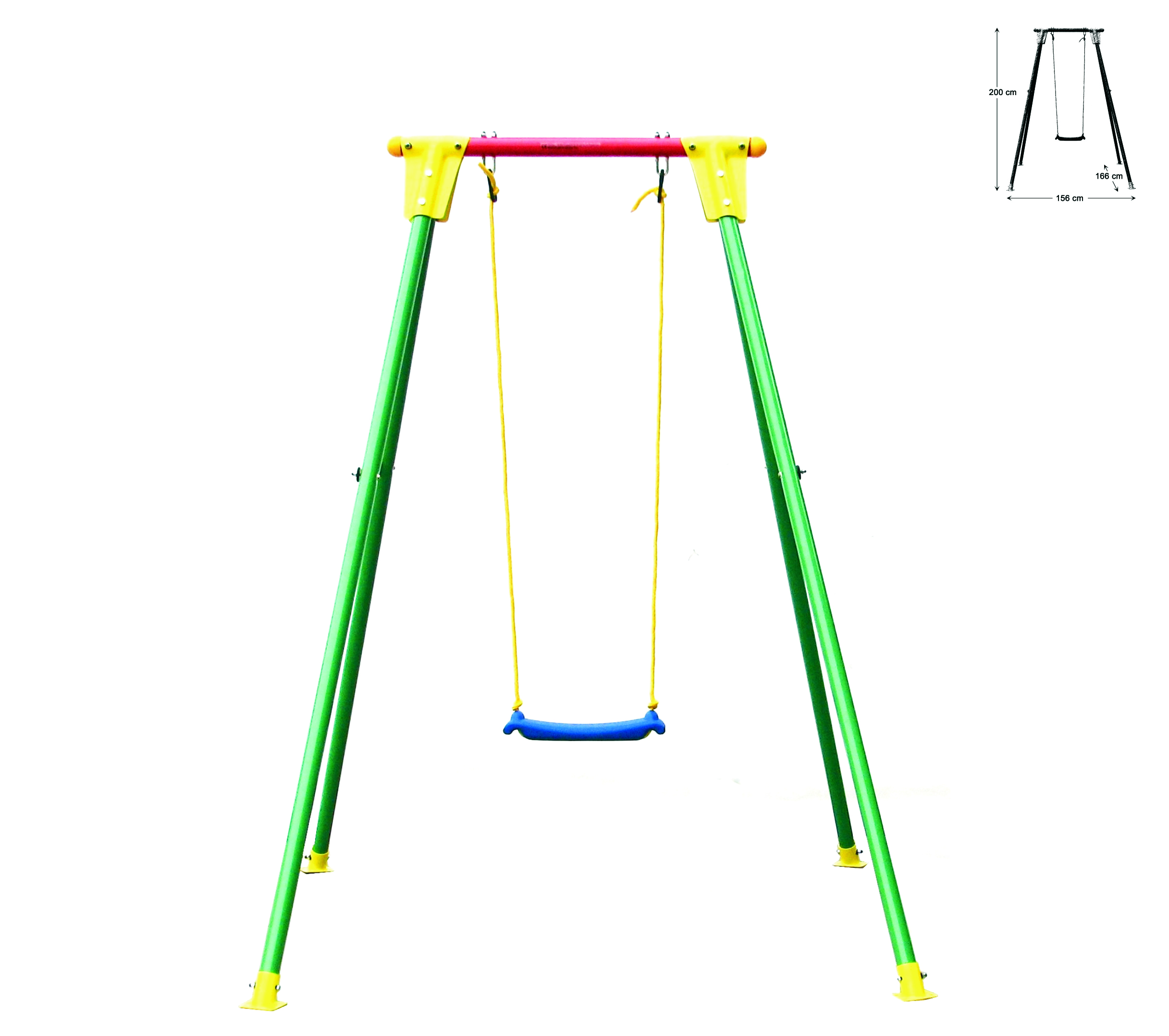 ALTALENA DA GIARDINO 1 POSTO 156x166XH200CM GIOCHI BAMBINI ...