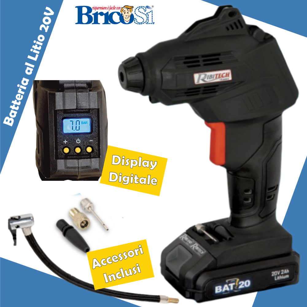 Gonfiatore a batteria ricaricabile