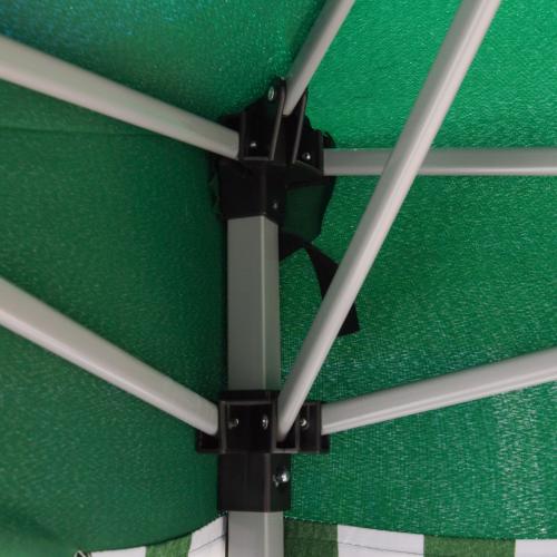 Gazebo Pieghevole Richiudibile a fisarmonica 3x3 mt in metallo Bianco Verde  (Verde)