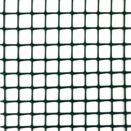 Rete plastica verde maglia quadrata plastificata 20x20 mm rotolo 1x5 mt