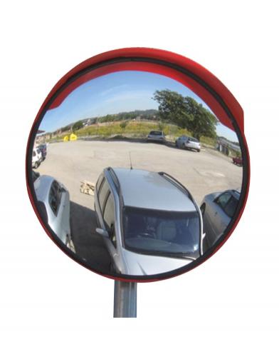 Specchio stradale parabolico infrangibile con cupolino in plastica