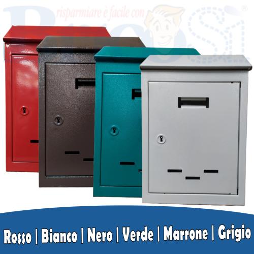 Cassetta Postale Buca Porta Lettere Posta Lamiera Esterno Varie Misure e  Colori (Verde - 360x230x80 mm)