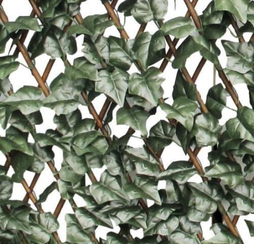 Traliccio estensibile Edera Siepe finta Legno balcone giardino 100x200  Verde (Super)