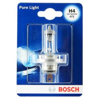 Bosch 1 Lampadina ricambio per auto H4 Pure Light 12V 60/55W lunga durata