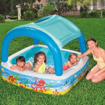 Bestway Piscina gonfiabile per Bambini con copertura Staccabile 140x140x114  cm