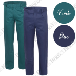 Pantaloni Uomo da lavoro Regular 100% cotone Blu Verde
