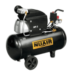 Compressore aria 50lt Nuair FC2/50 elettrico 2hp 1,5kw 8bar 116PSI lubrificato