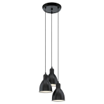 Lampada lampadario a sospensione nero per cucina soggiorno E27 Priddy 