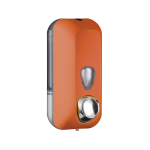 Dispenser di sapone liquido a parete Arancione con pulsante 228x90x102mm Marplast