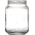 Vasetto barattolo boccaccio in vetro trasparente per miele e conserve CC 780 Ø 82 