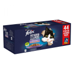 Purina Felix Ghiottonerie Multipack Mix con Pollo Manzo Salmone Tonno 44 bustine da 85g