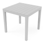 TAVOLO RETTANGOLARE DA GIARDINO ESTERNO IN RESINA DOGHE EFFETTO LEGNO 78X78 H72 BIANCO BALI